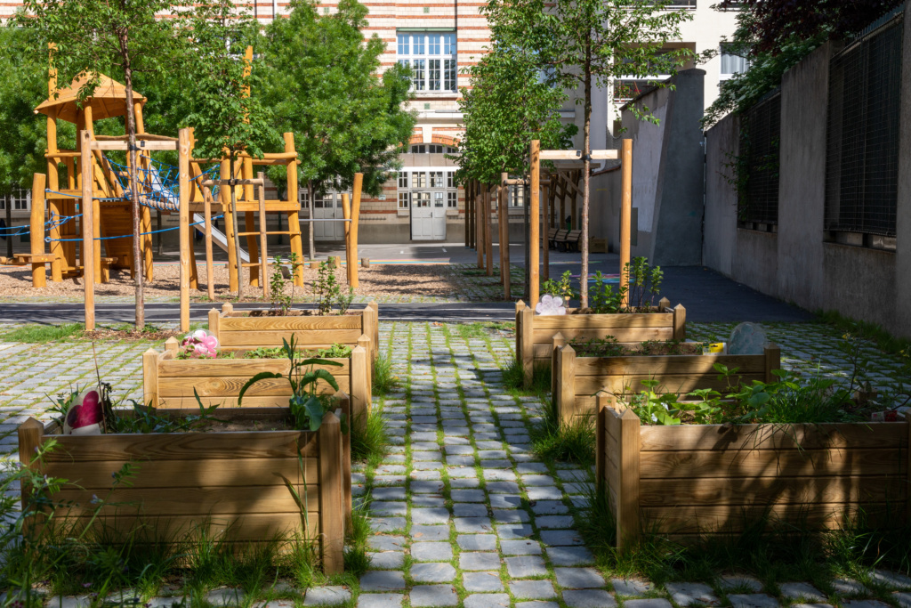 Le potager pédagogique a été déplacé pour être plus accessible et agrandi