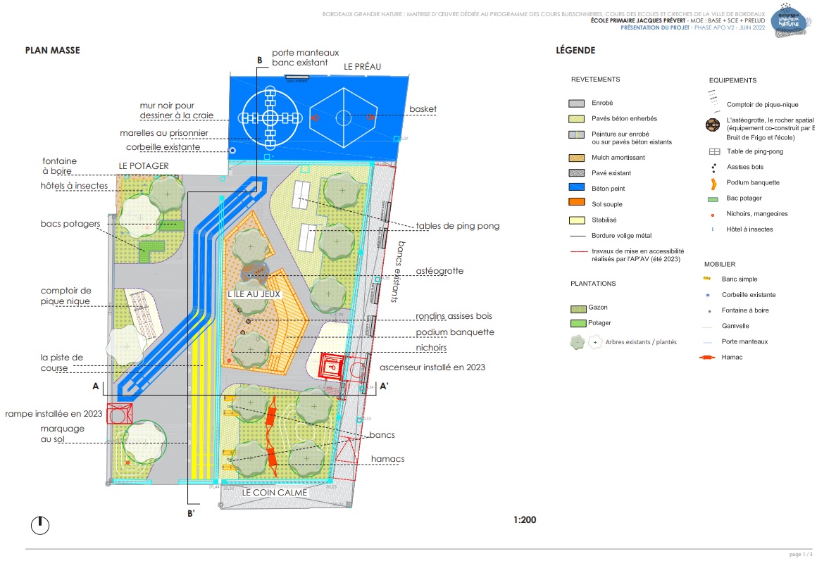 Plan masse du projet (phase AVP)