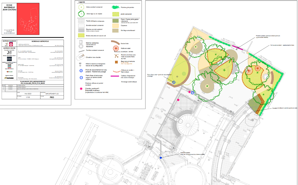 Plan masse du projet 