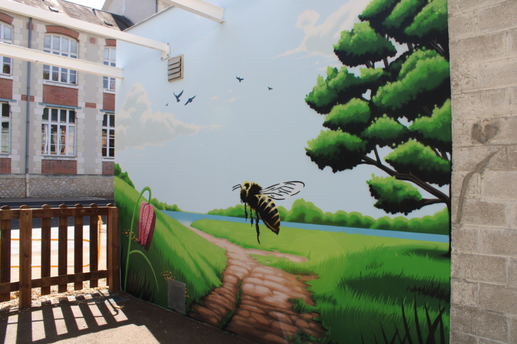 Fresque murale du coin calme