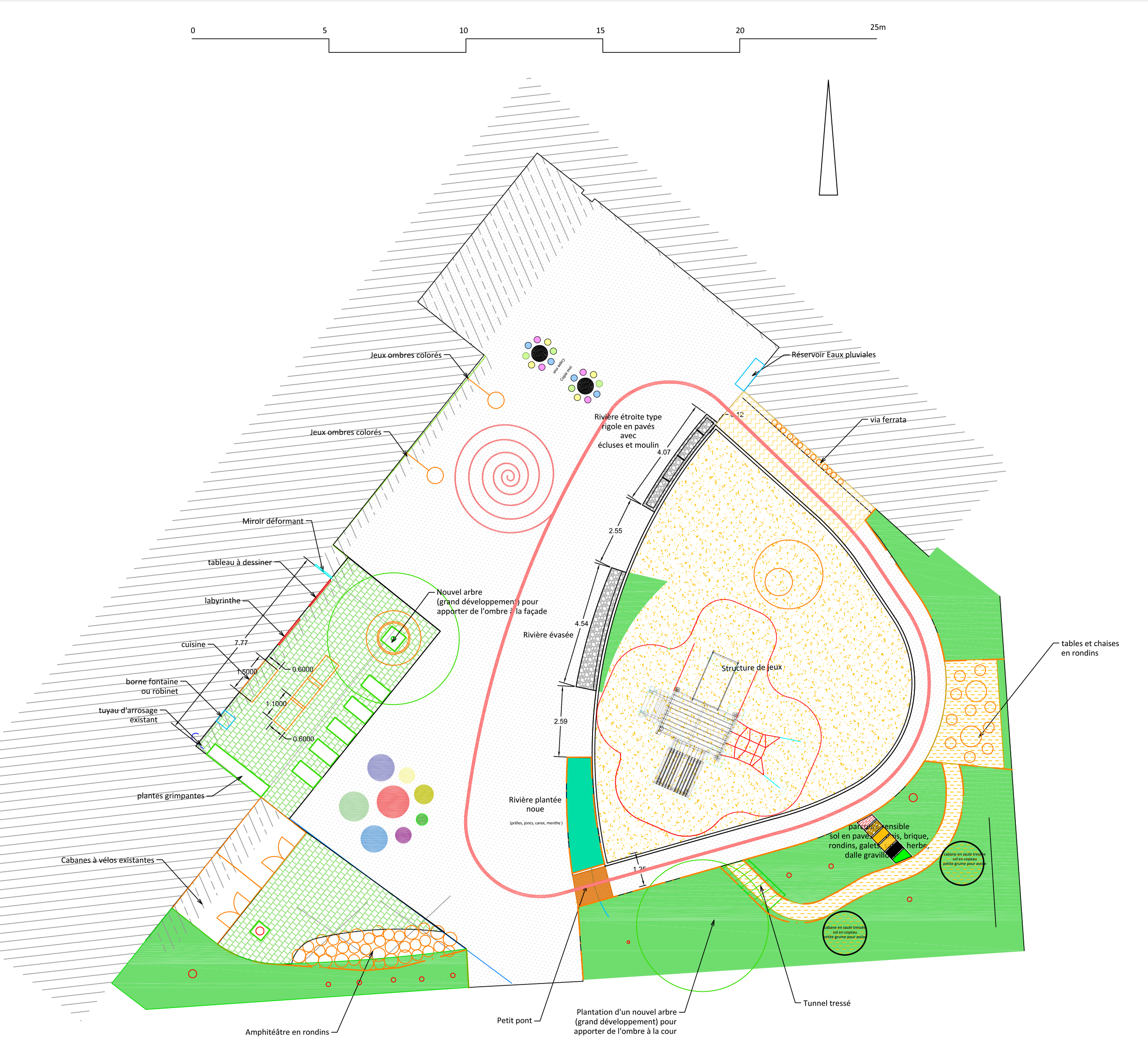 Plan de la cour 