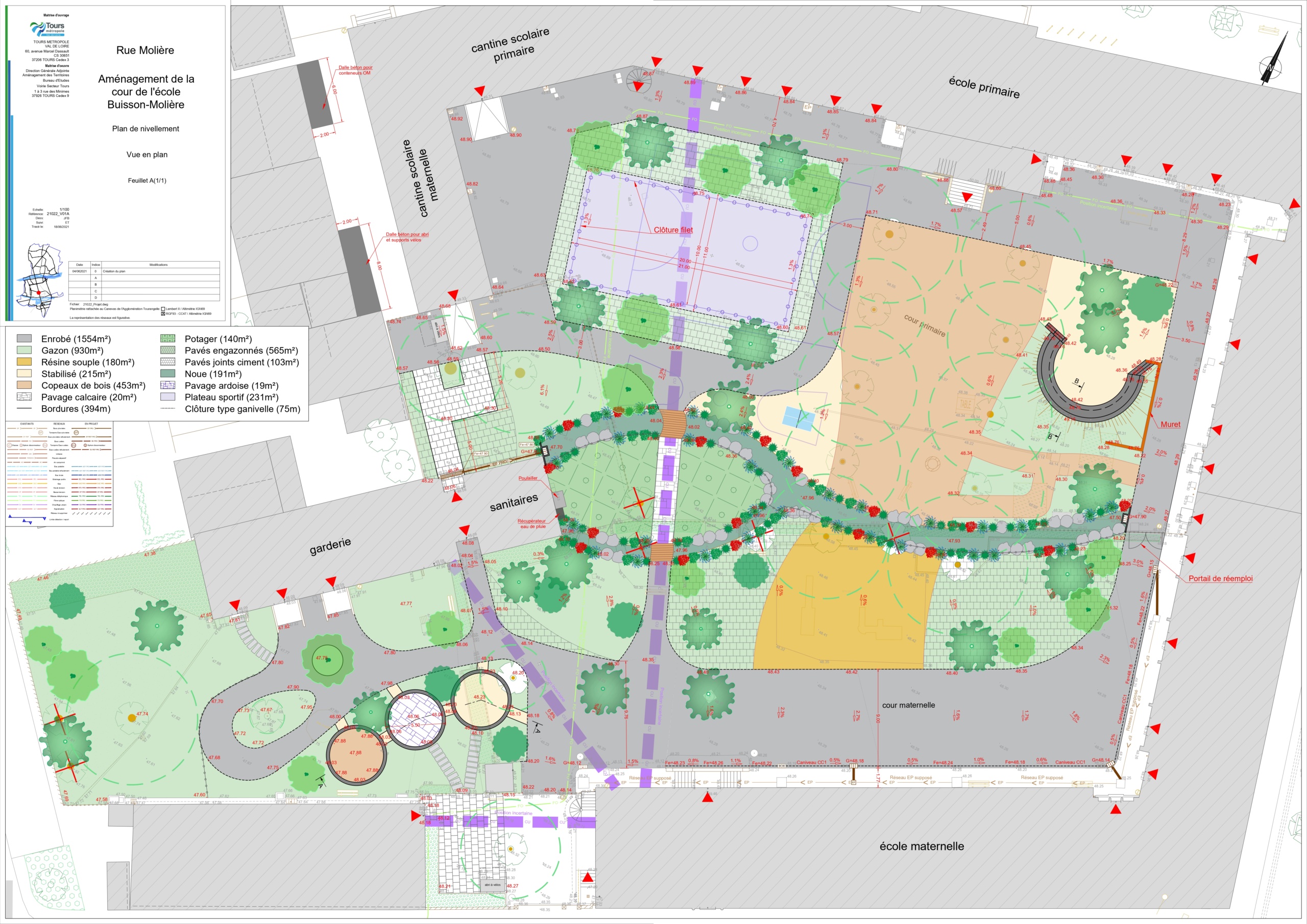 Plan du projet pour l'école Buisson-Molière