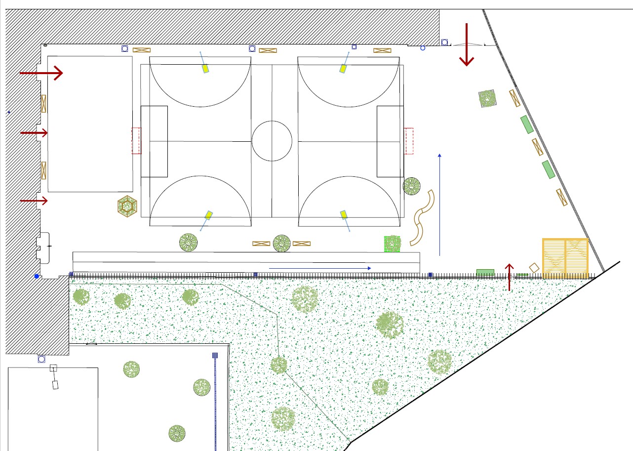 Plan avant-projet de la cour