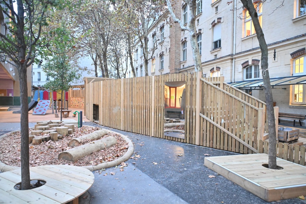 Cour côté école maternelle Présentation 