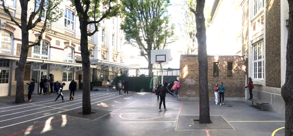La cour avant travaux - espace élémentaire 